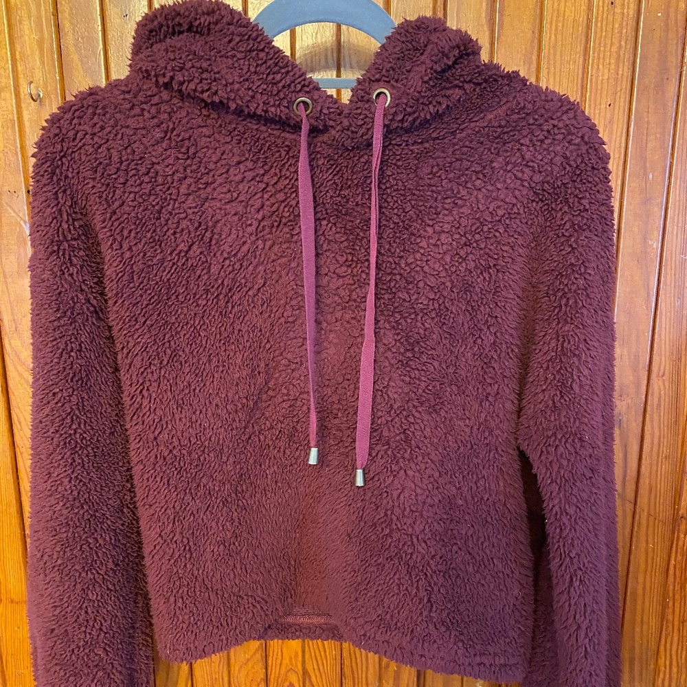 Burgundy Z Supply Hooded Sherpa